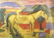 Franz Marc Long Yellow Horse (mk34) oil painting reproduction